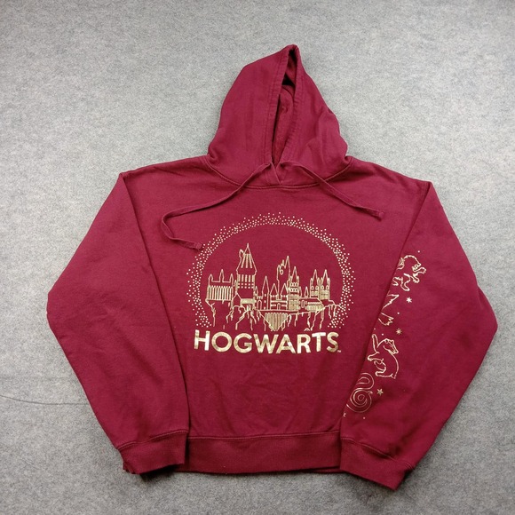 Harry Potter Other - Harry Potter Hoodie Mens XL Red Hogwarts Graphic Fleece Pullover Sweatshirt